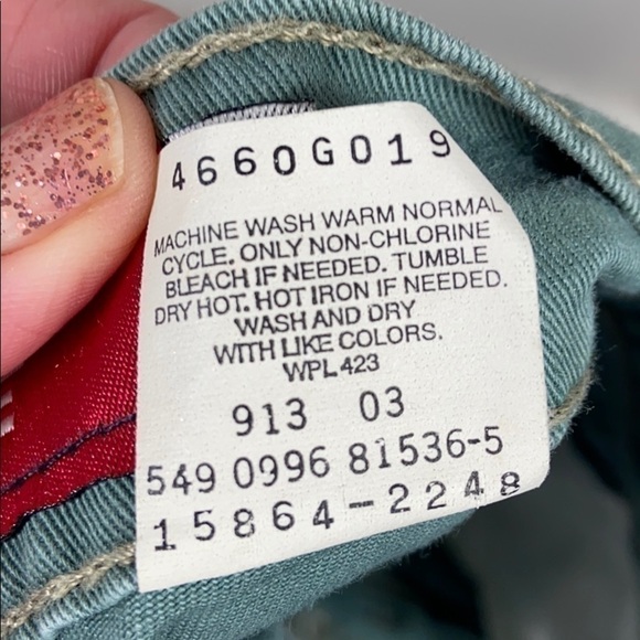 Levi’s Rare Vintage 90’s Green Silvertab Loose Fit Jeans 12(8) - Picture 7 of 10